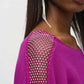 Joseph Ribkoff - Rhinestone Mesh Insert Pullover Sweater