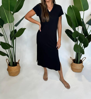 Bella Dahl - Knitted V-neck Maxi Dress