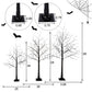 3 Pc Illuminated Halloween Tree with Purple LED Glow