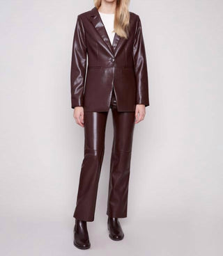 Charlie B - Faux Leather Pull-on Pants