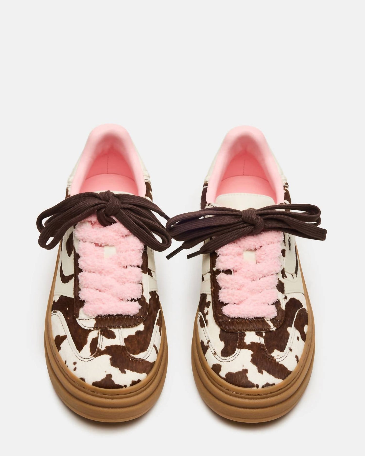Steve Madden - Women's Dodge Cow Print Platform Sneakers