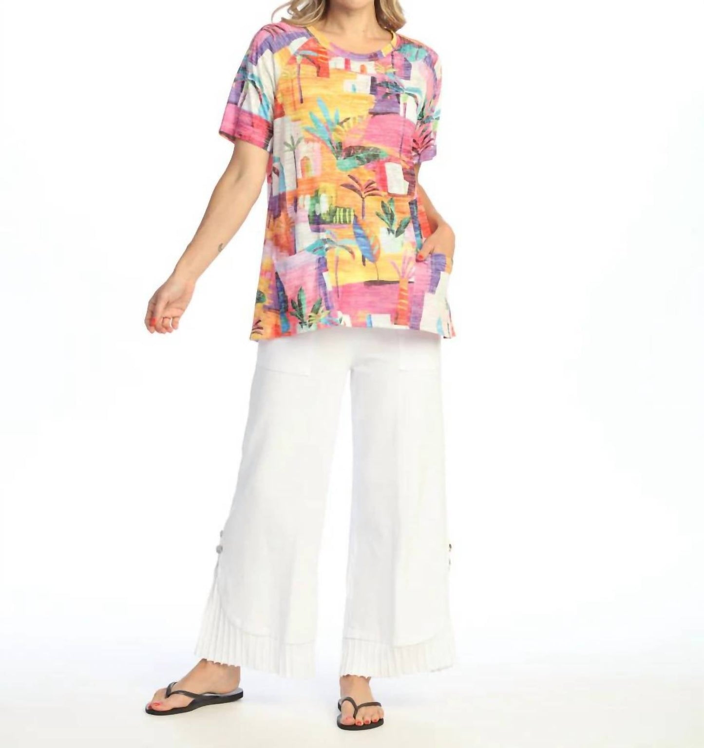 Jess & Jane - Cancun Burnout Patch Pocket Tunic