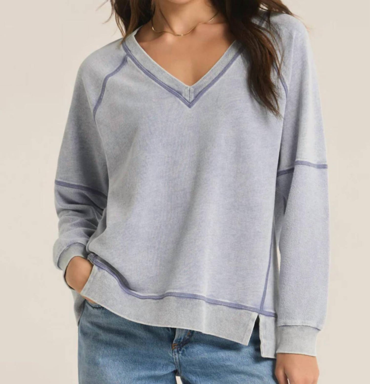 Z Supply - Easy Denim Sweatshirt