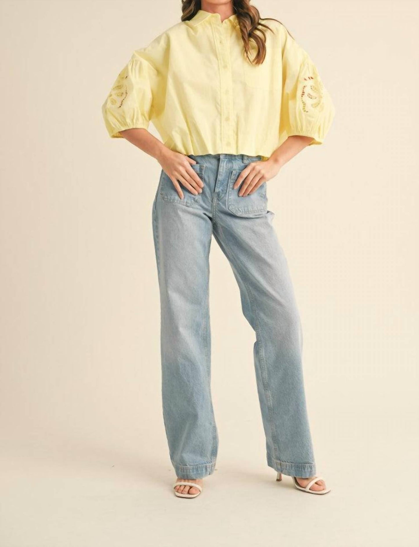 &Merci - Sweet Escape Collared Button Up Top