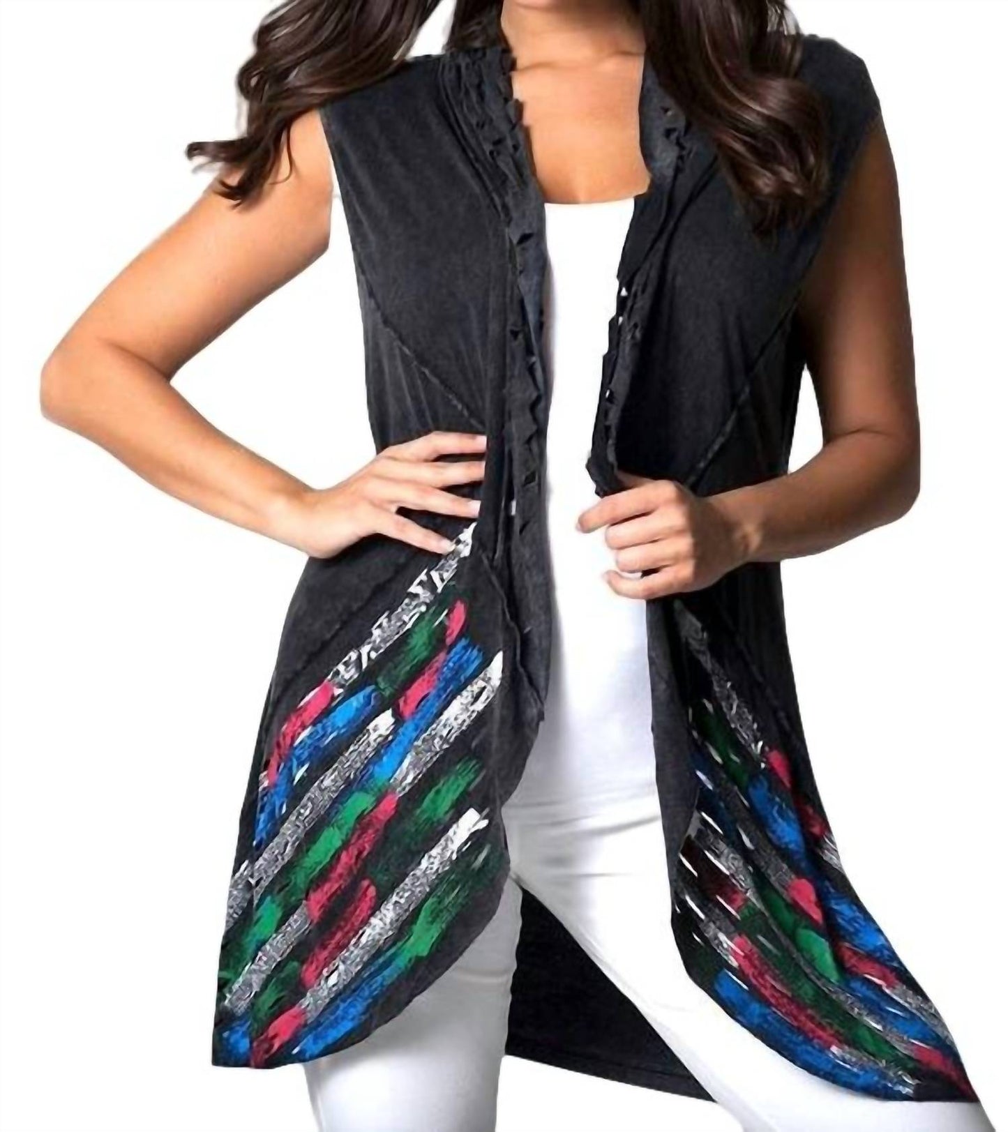 Angel Apparel - Hand Painted Laser Cut Vest
