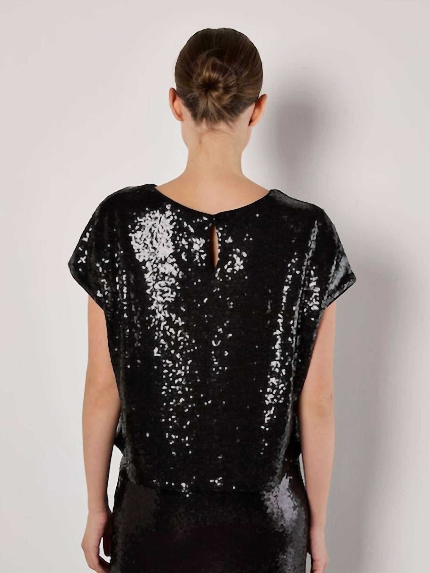 Apricot - Flat Sequin Cropped Tee