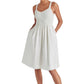 Steve Madden - Fleur Smocked Scoop Neck Dress