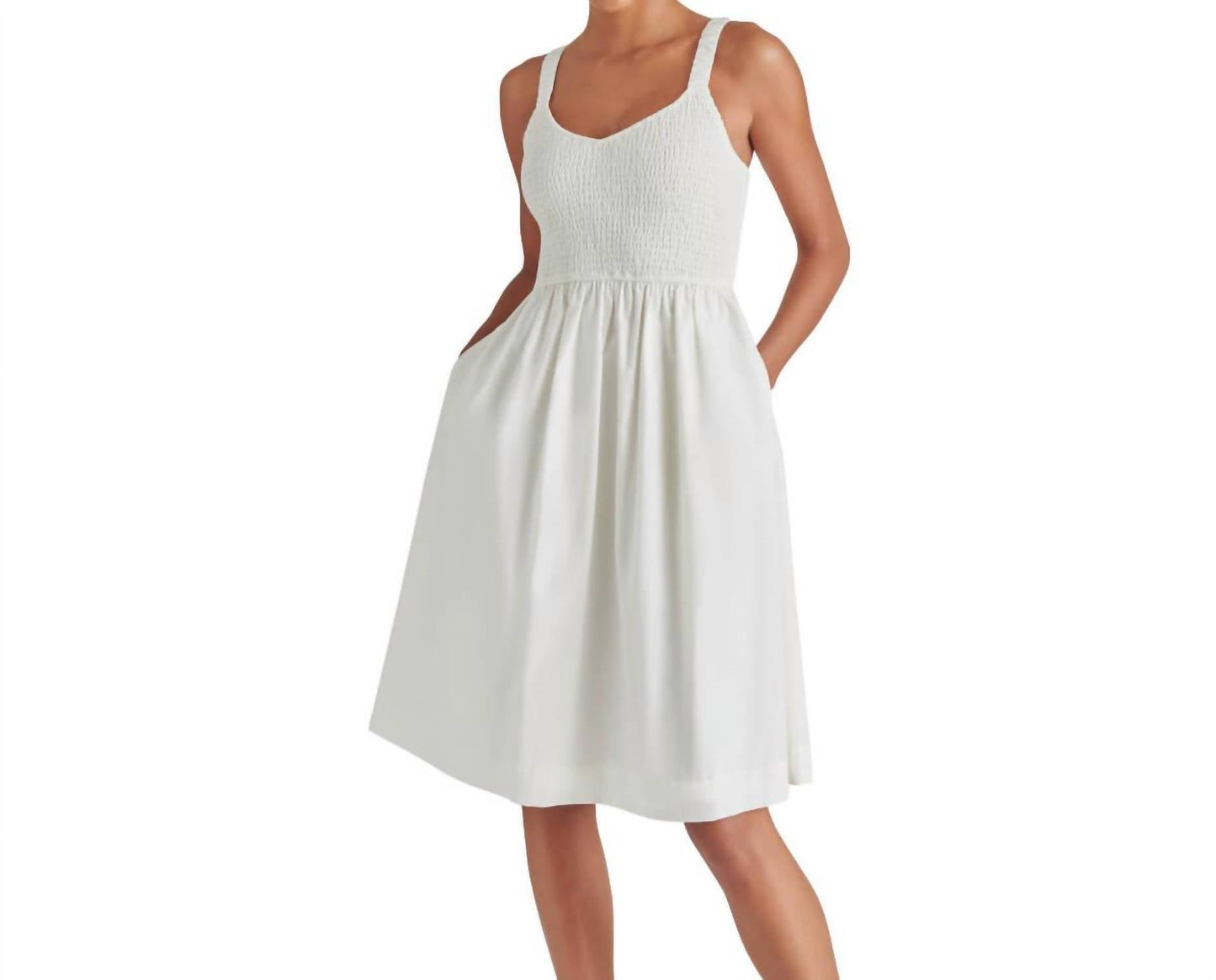 Steve Madden - Fleur Smocked Scoop Neck Dress