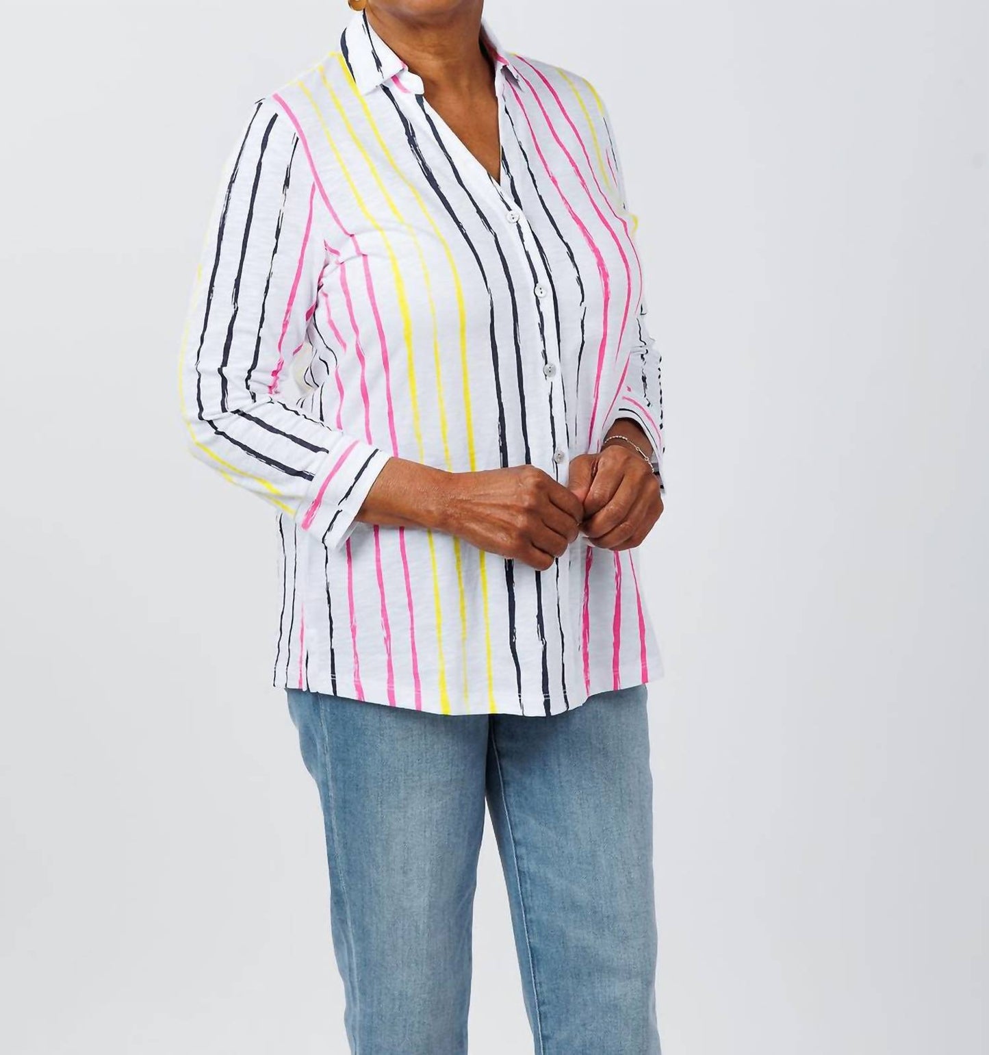 E.L.I. - Cece 3/4 Sleeve Shirt Jacket