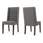 Sophisticated Tufted Dining Chair With High Back Design