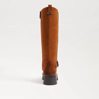 Sam Edelman - Botas femininas de salto grosso com fivela Carter e detalhes até o joelho