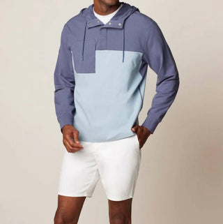 Johnnie-O - Moletom com capuz Harrison Mixed Media Henley masculino