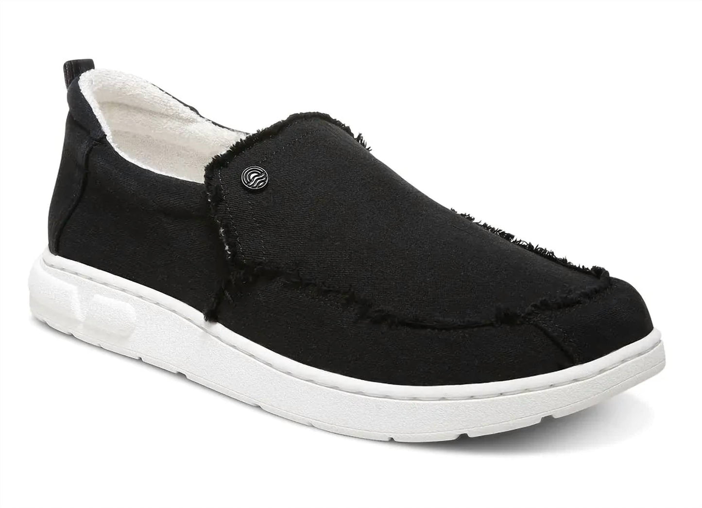 Vionic - Tênis masculino de lona Seaview Slip-On