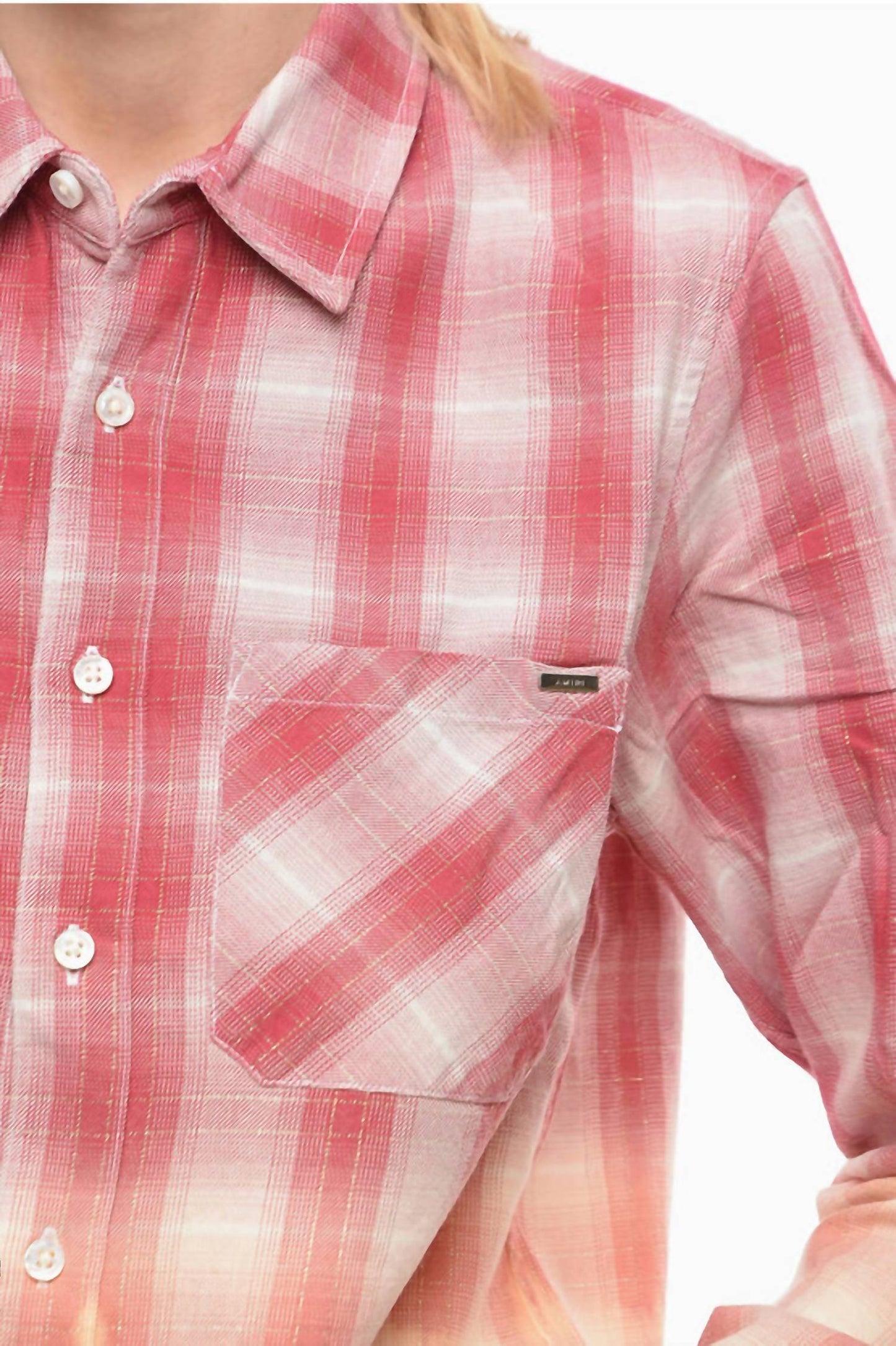 Amiri - Ombre Lurex Plaid Button-down Shirt