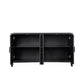 Cabinet With 4 Doors and 4 Open Shelves Freestanding Sideboard