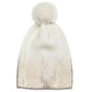 Jocelyn - Women Gold Metallic Pom Pom Knit Hat Beanie One Size