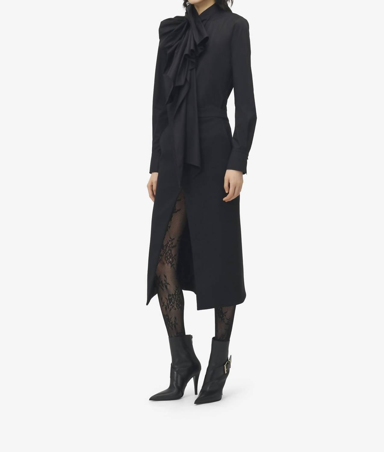 Alexander Mcqueen - Ruffled Cotton Bow Shirt