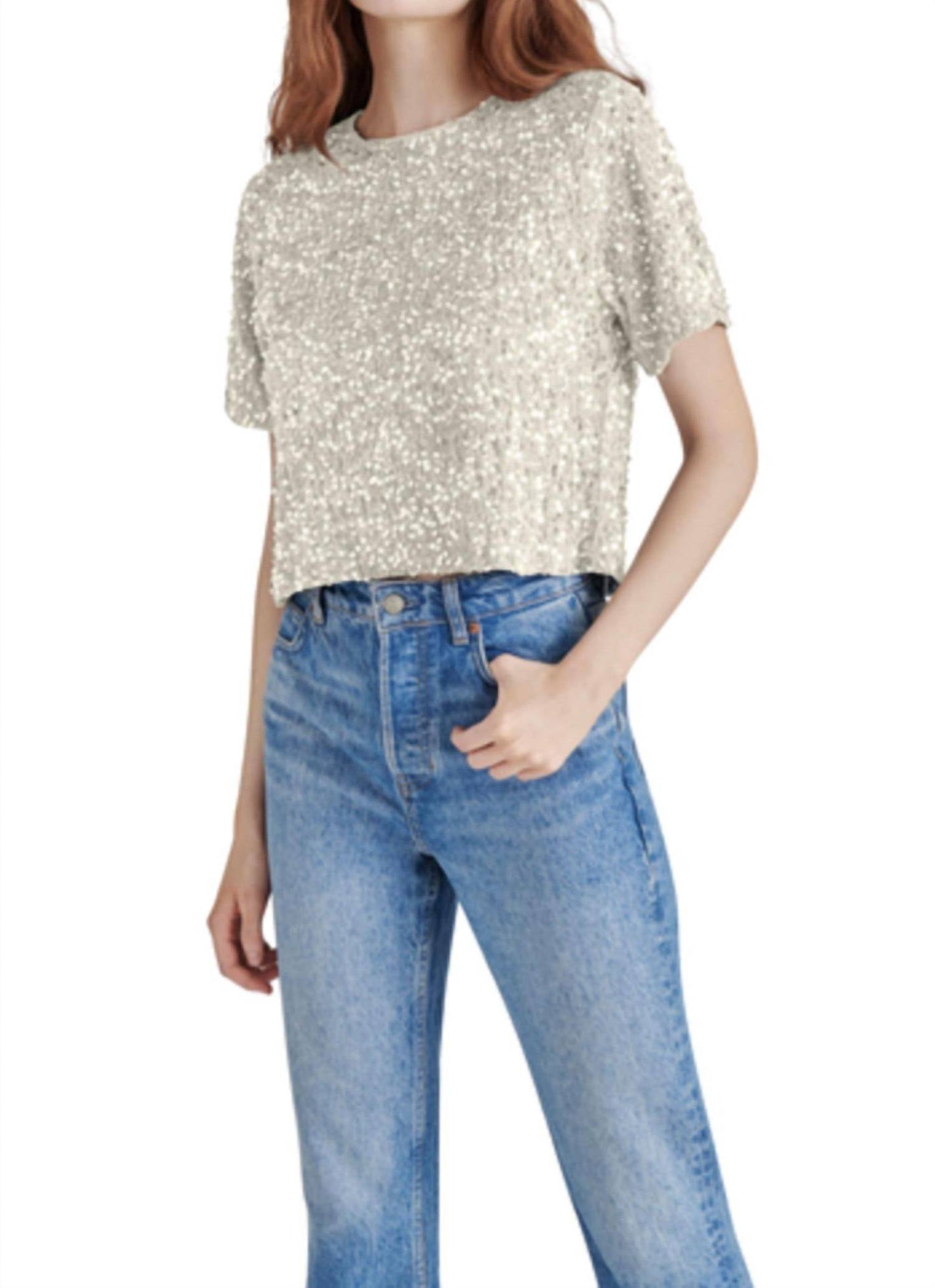 Steve Madden - Cressa Sequin Crewneck Top