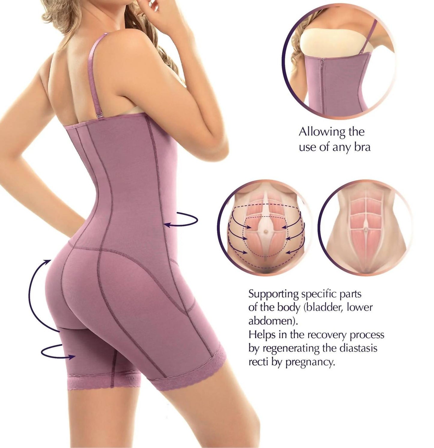 Siluets - Ps1 Postpartum High Compression Mid-thigh Full Body Shaper