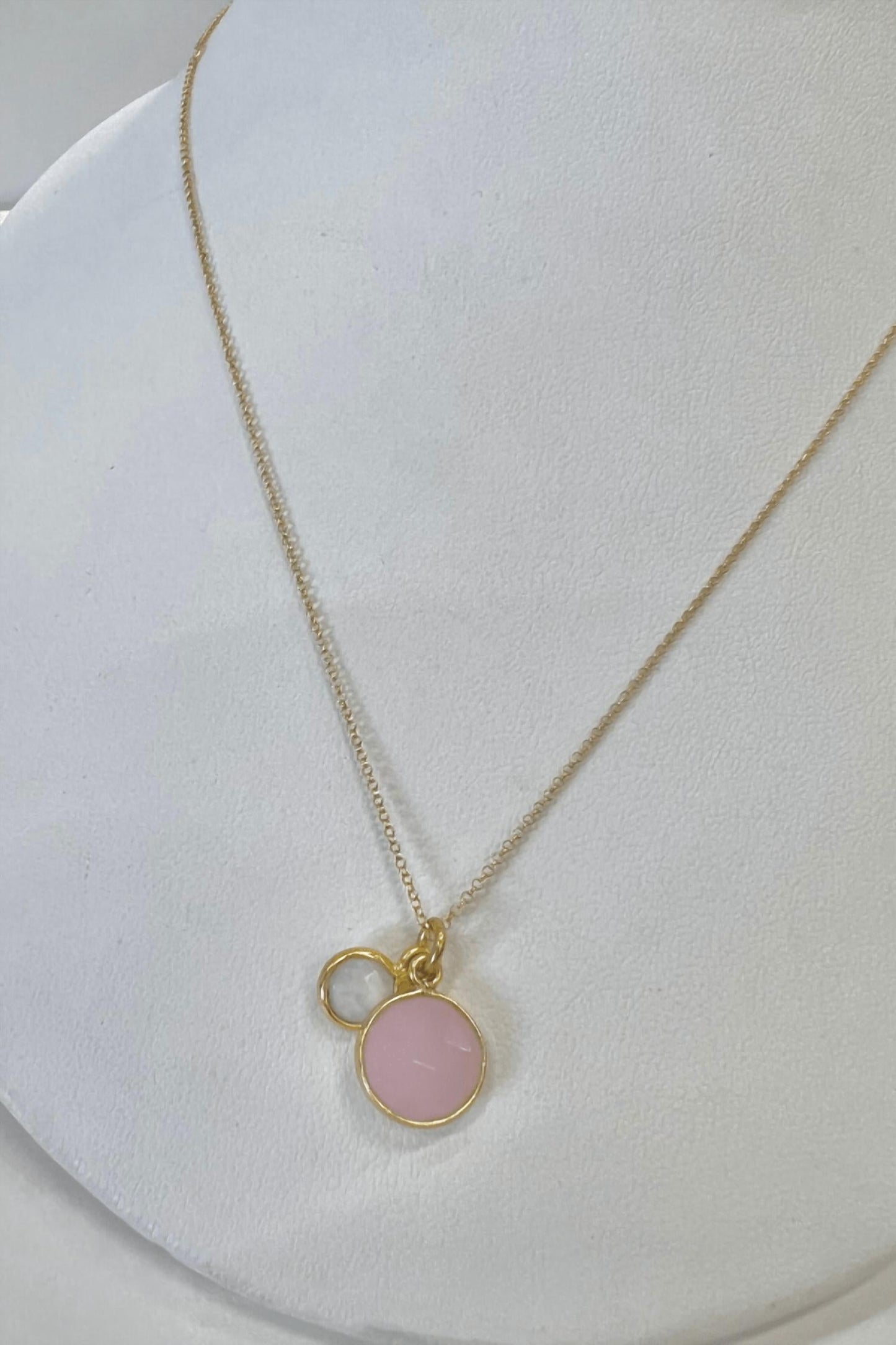Elyssa Bass Designs - Women's Rose Quartz And Moonstone Double Gemstone Necklace