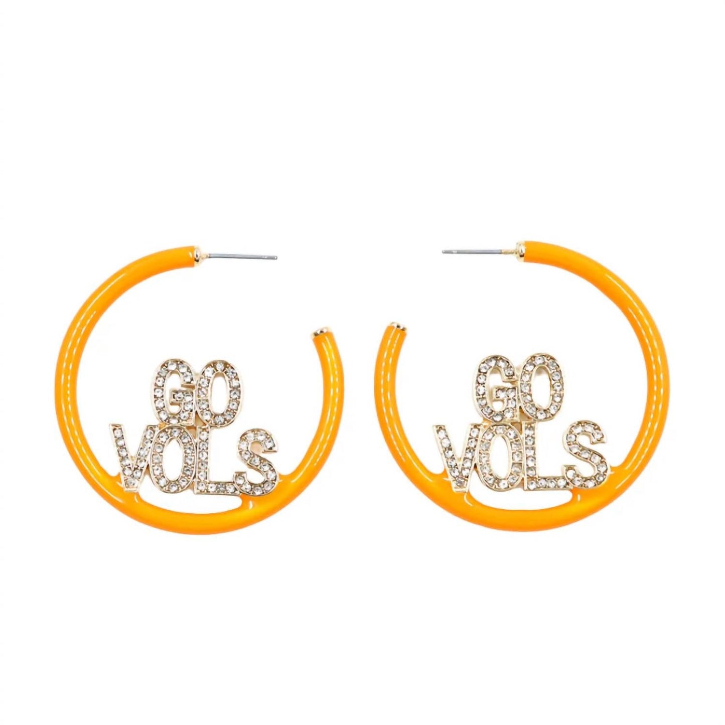 Brianna Cannon - Women's University Of Tennessee Pave Hoop Earrings