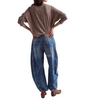 Free People - Calça Jeans Good Luck Mid Rise Barrel