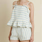 Aureum - Tweed Peplum Camisole Top