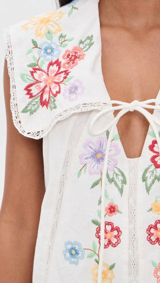 Free People - Willow Emb Mini Dress