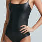 Commando - Leather spaghetti strap bodysuit