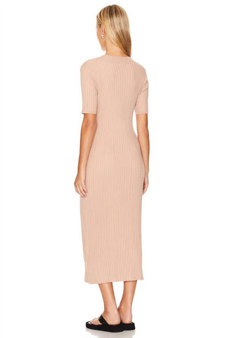 Varley - Vestido midi de malha canelada Maeve