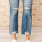 Judy Blue - Women's High Waist Distressed Crop Straight Leg Jeans