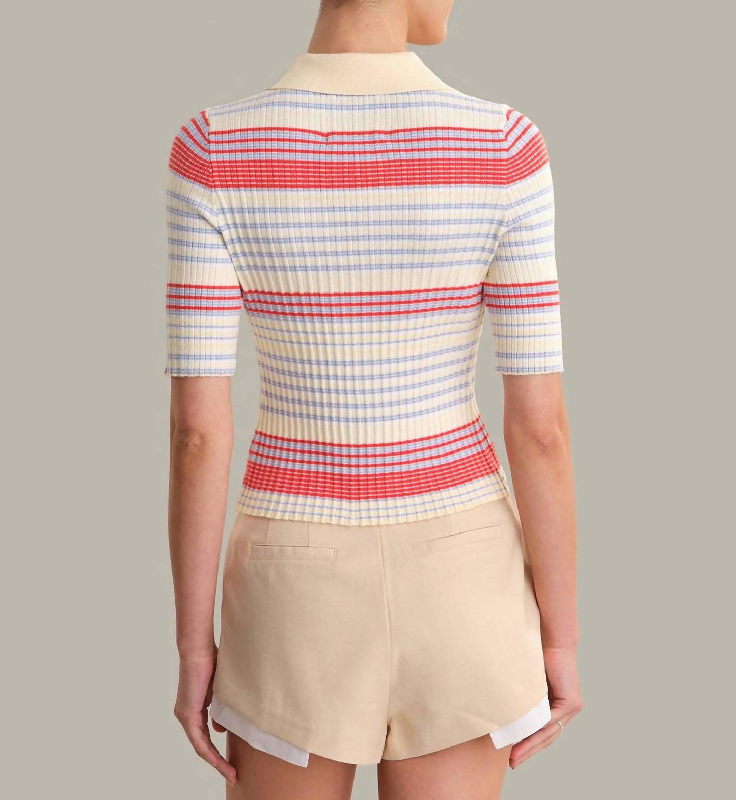 525 America - Calla Striped Polo Top