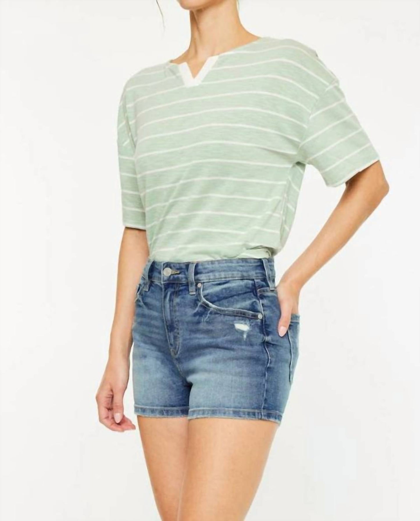 Kancan - High Rise Mom Shorts