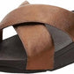Fitflop - Sandálias Lulu Cross Slide Femininas Couro Cunha Mule