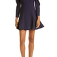 LIKELY Alia Long Sleeve Fit & Flare Cocktail Dress in Navy, Size 4