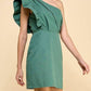 Tcec - RUFFLE SLEEVE MINI DRESS