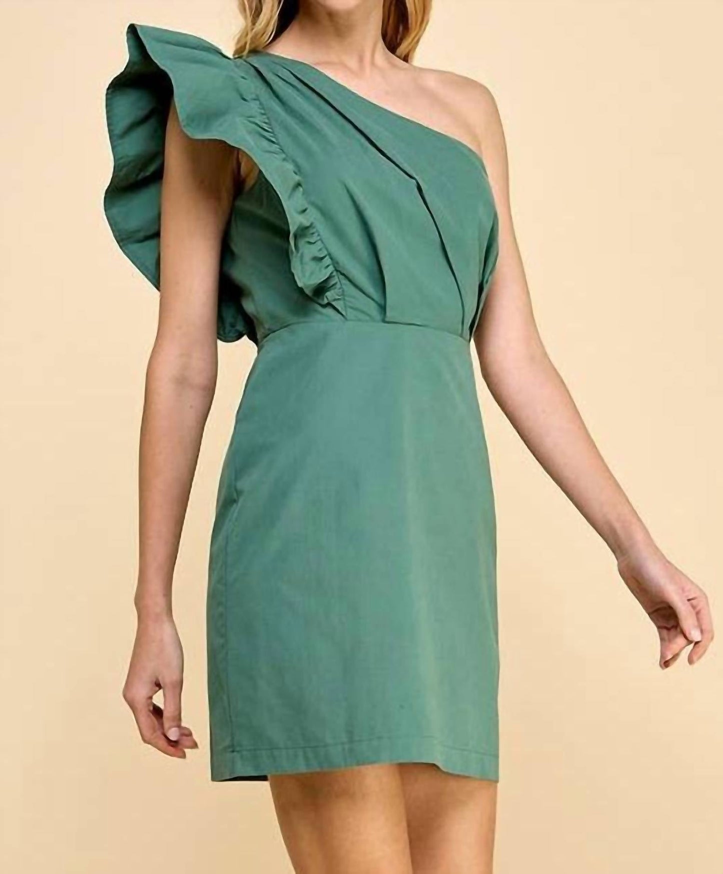 Tcec - RUFFLE SLEEVE MINI DRESS