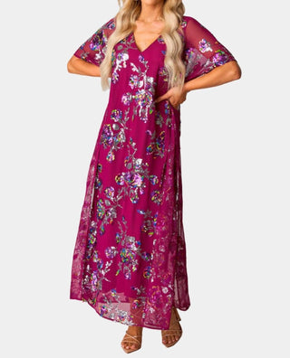 Buddylove - Vestido Caftan Atlas com Lantejoulas