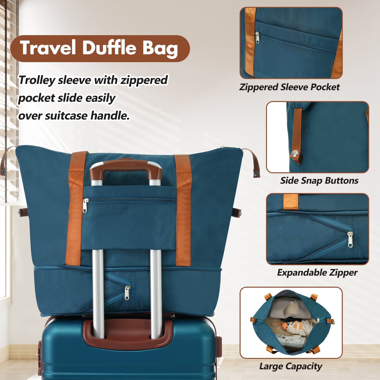 Hardshell 3-Piece Luggage Set with TSA Lock and Spinner Wheels