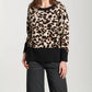 Apny - Leopard Pullover Sweater With Wide Cuffs