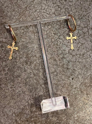 Alv Jewels - Women's Cross Earrings