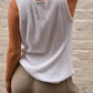 Cadenza Italy - Soft V-neck Sleeveless Top