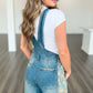 1 The Woman - PEACOCK BLOOM PATCHWORK DENIM OVERALLS