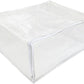Conjunto de 5 sacos de armazenamento de vinil transparente com zíper 25 x 21 x 11 polegadas 