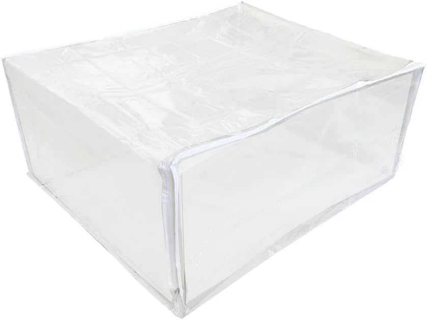 Conjunto de 5 sacos de armazenamento de vinil transparente com zíper 25 x 21 x 11 polegadas 
