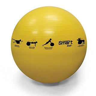Bola medicinal autoguiada inteligente Prism Fitness de 55 cm para exercícios de estabilidade, amarela