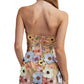 Edit By Nine - Flower 3d Embroidery Tube Mini Dress