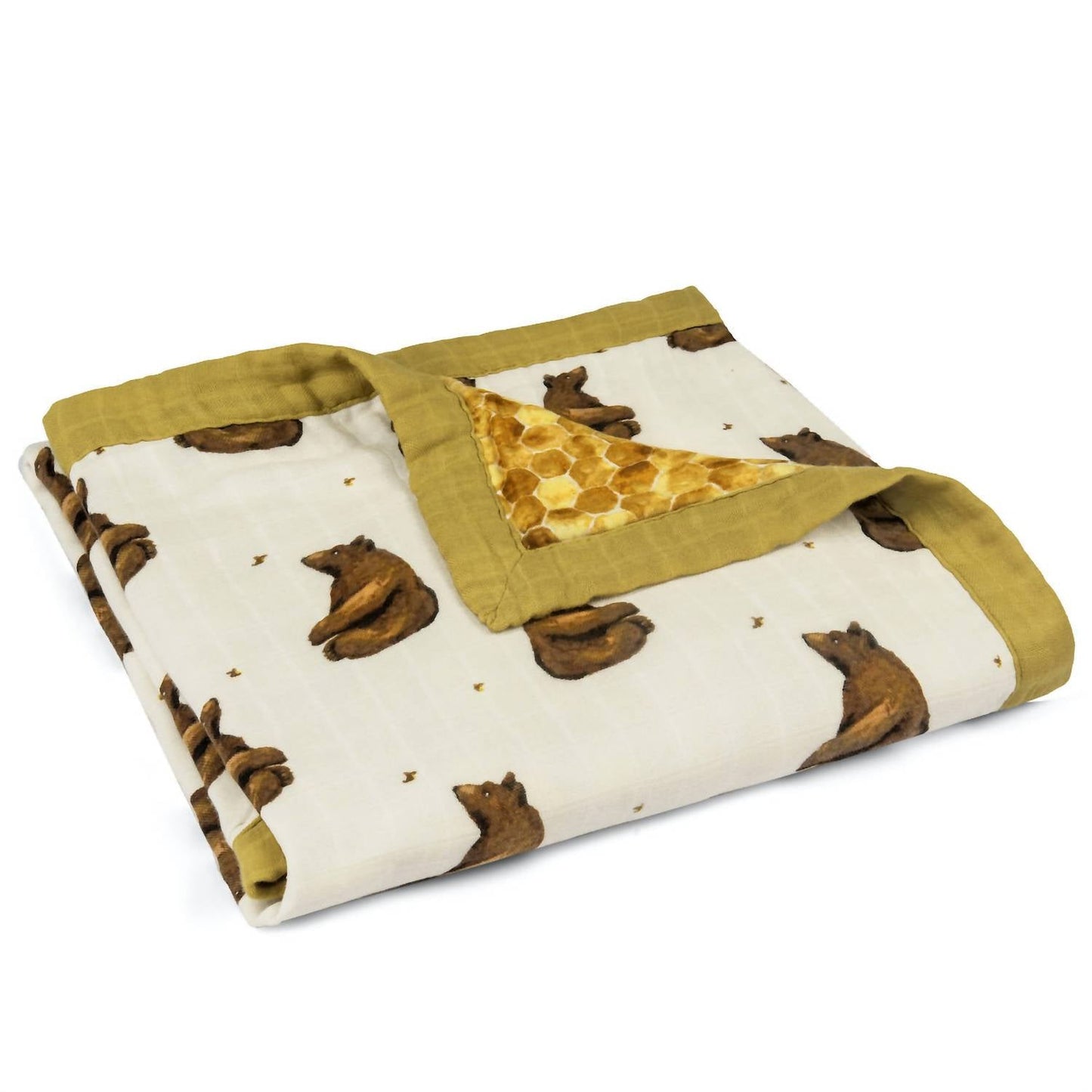 Milkbarn - Honey Bear Bamboo Big Lovey Blanket
