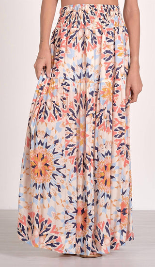 Elan - Saia Midi Kaleidoscope Feminina