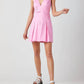 Baby Pink - Leyla Sleeveless Skater Dress